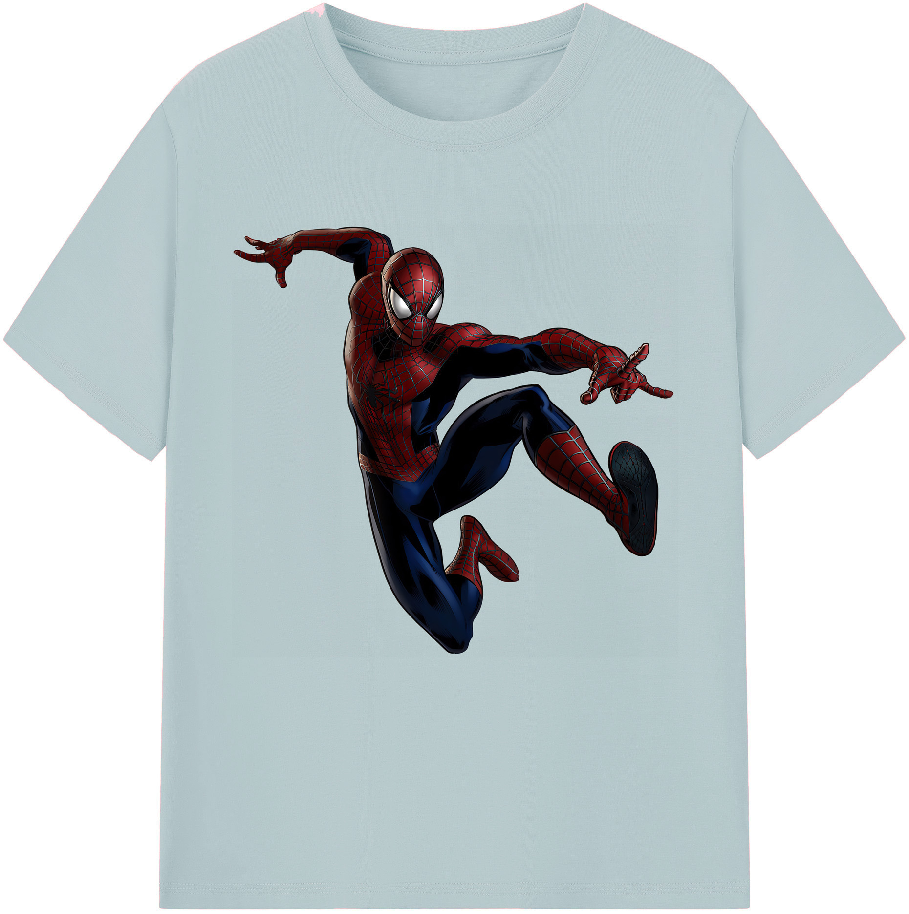 （画像用） Spider Man スパイダーマン 綿100％半袖Tシャツ（フロントプリント）